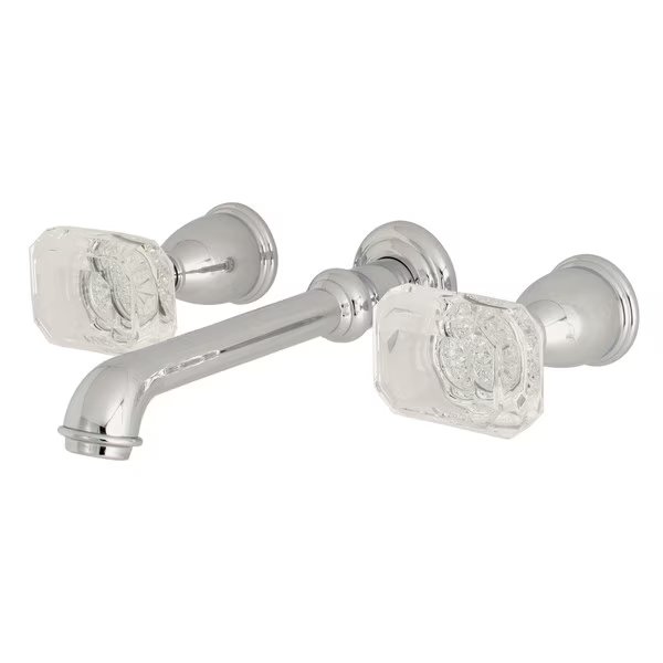 KS7121WQL Two-Handle Wall Mount Bathroom Faucet, Krystal Onyx, Mfr#: KS7121WQL